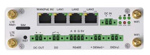 Wi-Tek WI-IOT110 v2 LTE промышленный 4FE PoE