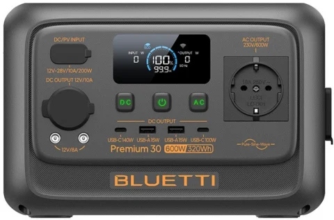 Зарядная станция Bluetti Premium 30 P-PR30V2-EU-GY-20 портативная V2 Portable Power Station 600W/320Wh LiFePO4 4 28kg