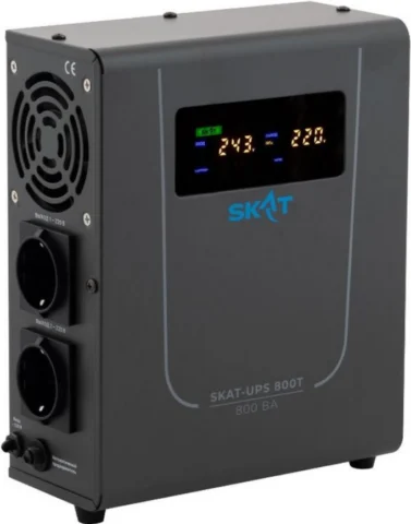 Источник питания Бастион SKAT-UPS 800T Line-Interactive 220В 800ВА работает от 1 внешней АКБ
