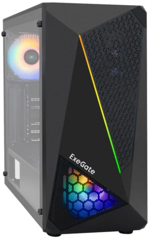 Exegate с окном 2*USB2.0 1*USB3.0 2*120mm fan