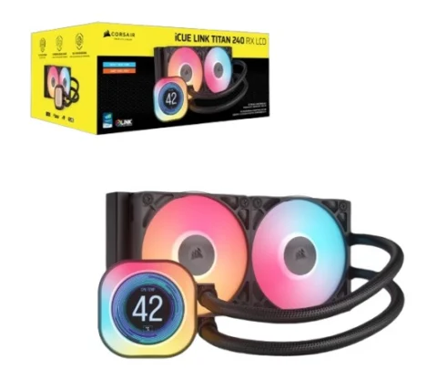 Система охлаждения жидкостная Corsair iCUE LINK TITAN 240 RX LCD CW-9061025-WW LGA1700/1851/AM4/AM5