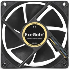 Exegate 80x80x25 мм гидродинамический 4pin PWM 23dBA