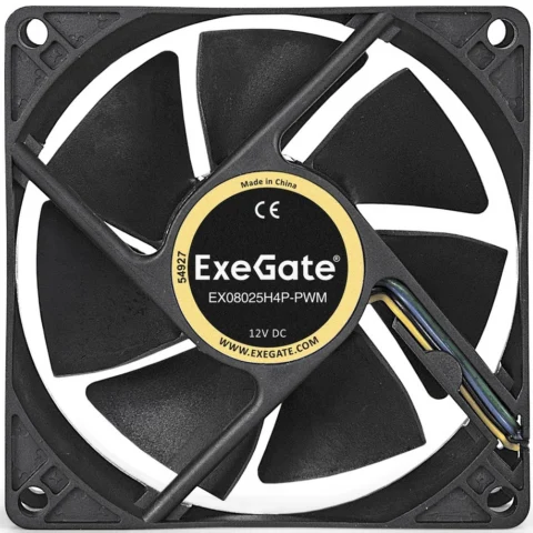 Exegate 80x80x25 мм гидродинамический 4pin PWM 23dBA