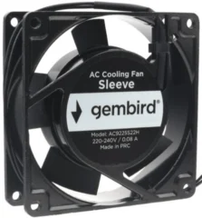 Gembird 92x92x25 AC 220 втулка 2 pin