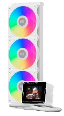Система охлаждения жидкостная PCCooler GT360M Display ARGB WH LGA1200/1700/1851/AM4/AM5