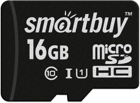 SmartBuy microSDHC UHS-I 16 ГБ без адаптера