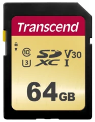 Transcend SDXC Class 10 U3 V30 500S
