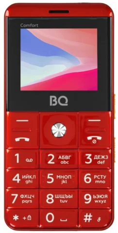 BQ 2006 Comfort Red+Black 2″ BT 0.3 MP SIM: 2 1600 mAh