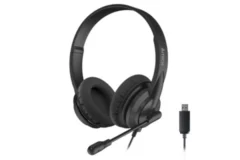 A4Tech HU-10 черный 2м USB оголовье 1611400