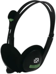 с микрофоном Oklick HS-M100 черный 1.8м накладные оголовье