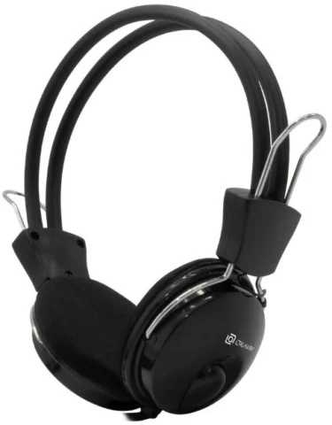 с микрофоном Oklick HS-M200 черный 1.8м накладные оголовье