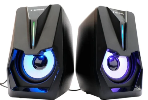 2.0 Gembird SPK-303 6Вт пластик рег.громкости LED подсветка