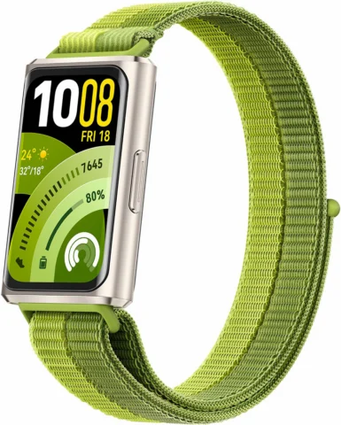 Huawei Band 11 Pro серебристые с зелёным ремешком