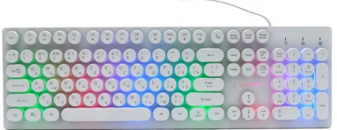 Gembird KB-240L-W игровая 104кл 12Fn Rainbow круглые