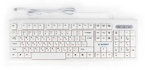 Gembird KB-8354U бежевая/белая