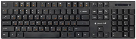 Gembird KBW-250 полноразмерная 104кл 12Fn низкий профиль